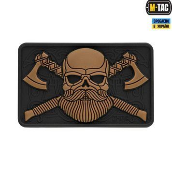M-Tac нашивка Bearded Skull 3D PVC Black/Coyote 51113205 фото
