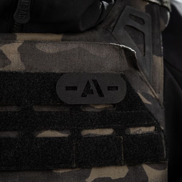 M-Tac нашивка група крові -A- наскрізна Laser Cut Black 58328002 фото