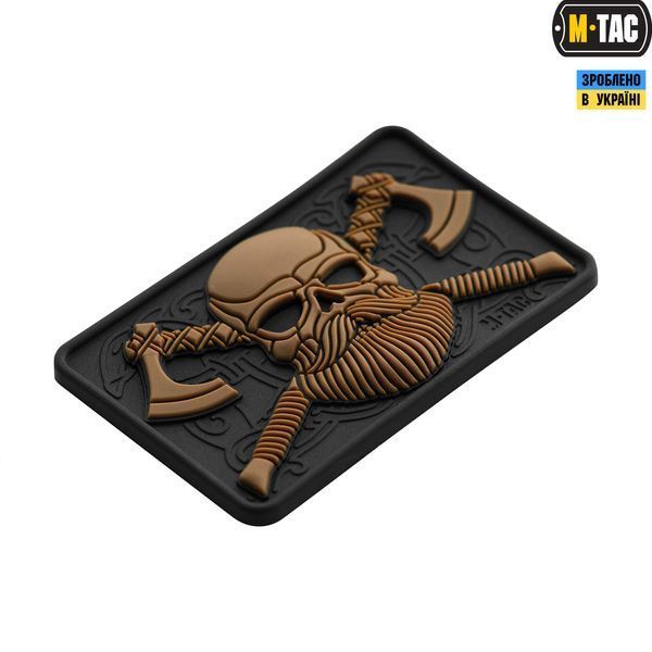 M-Tac нашивка Bearded Skull 3D PVC Black/Coyote 51113205 фото