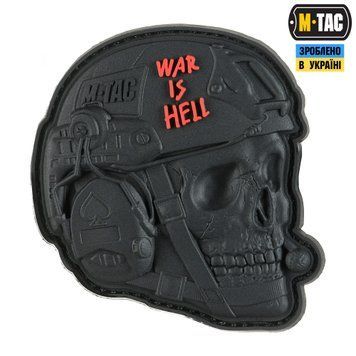 M-Tac нашивка War is Hell 3D PVC Black 51328002 фото