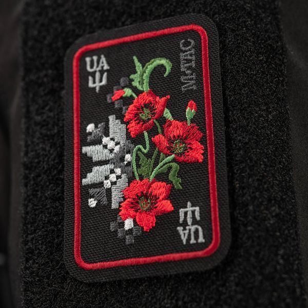 M-Tac нашивка Орнамент Мак (вишивка) Black/Red 51467234 фото