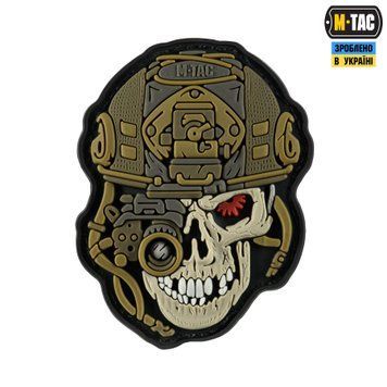 M-Tac нашивка Worn to the bone PVC Black/Coyote 51565205 фото