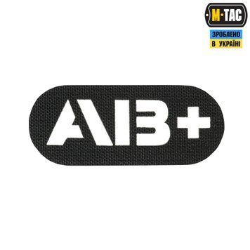 M-Tac нашивка група крові AB+ наскрізна Laser Cut Black 58231002 фото