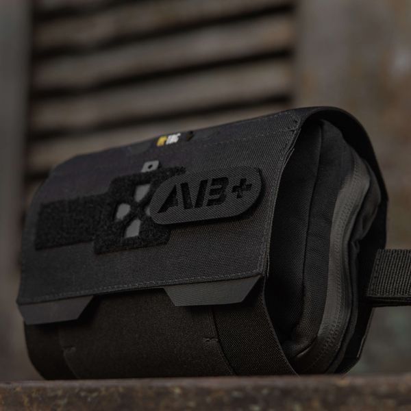 M-Tac нашивка група крові AB+ наскрізна Laser Cut Black 58231002 фото