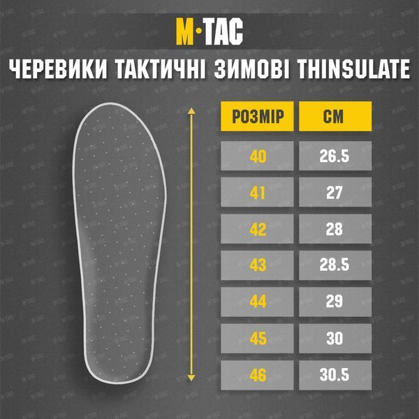 M-Tac черевики тактичні зимові Thinsulate Black 30803002_40 фото