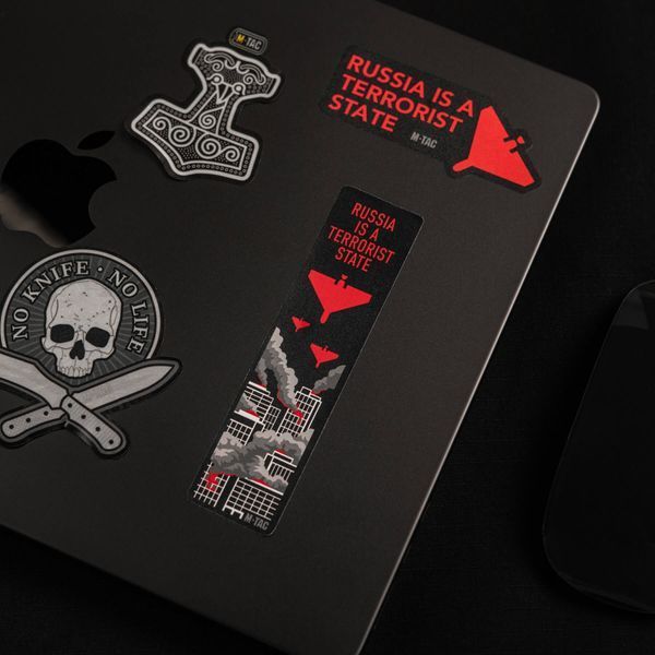 M-Tac наклейка russia is a terrorist state Small Black 51694002 фото