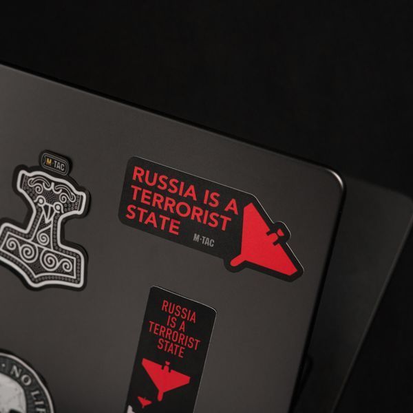 M-Tac наклейка russia is a terrorist state Small Black 51694002 фото
