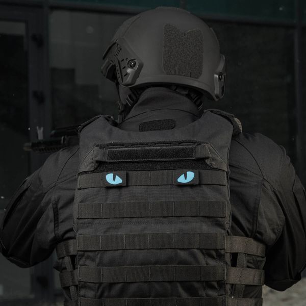 M-Tac нашивка Tiger Eyes Laser Cut (пара) Black/Blue/GID 51502992 фото