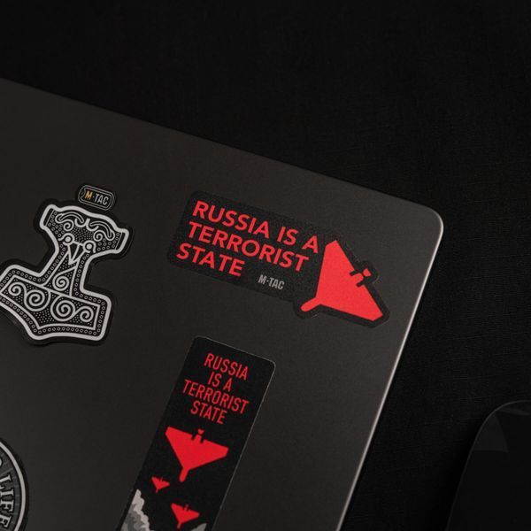 M-Tac наклейка russia is a terrorist state Small Black 51694002 фото