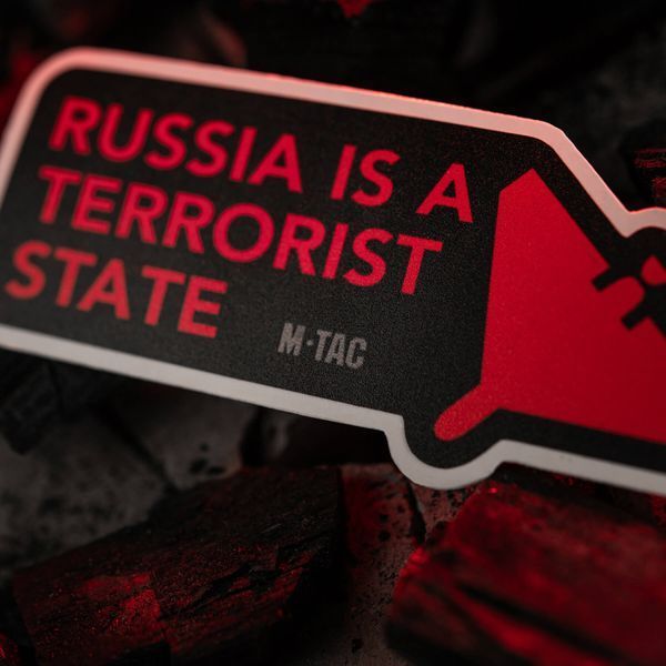 M-Tac наклейка russia is a terrorist state Small Black 51694002 фото