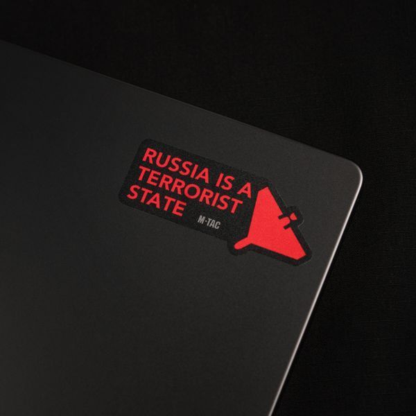 M-Tac наклейка russia is a terrorist state Small Black 51694002 фото