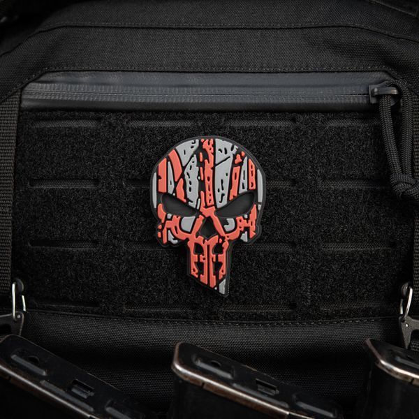 M-Tac нашивка Ukrainian Punisher 3D PVC Red/Black type 2 51155234 фото