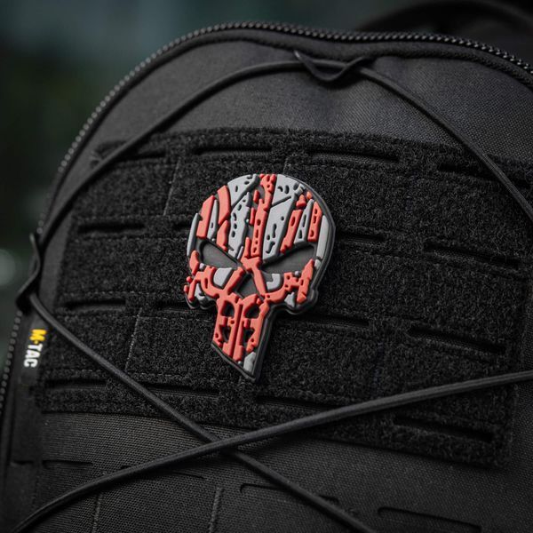 M-Tac нашивка Ukrainian Punisher 3D PVC Red/Black type 2 51155234 фото