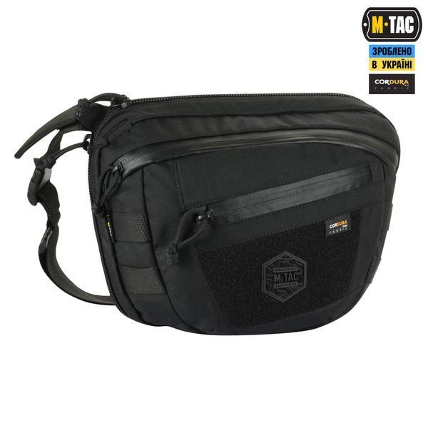 M-Tac сумка Sphaera Hardsling Bag Large з липучкою Elite Black 51610002 фото