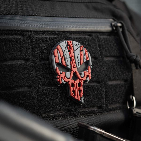 M-Tac нашивка Ukrainian Punisher 3D PVC Red/Black type 2 51155234 фото