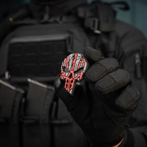 M-Tac нашивка Ukrainian Punisher 3D PVC Red/Black type 2 51155234 фото