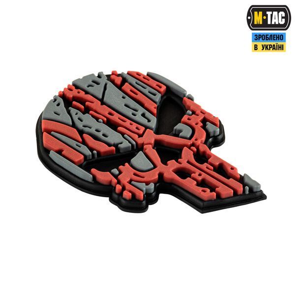 M-Tac нашивка Ukrainian Punisher 3D PVC Red/Black type 2 51155234 фото