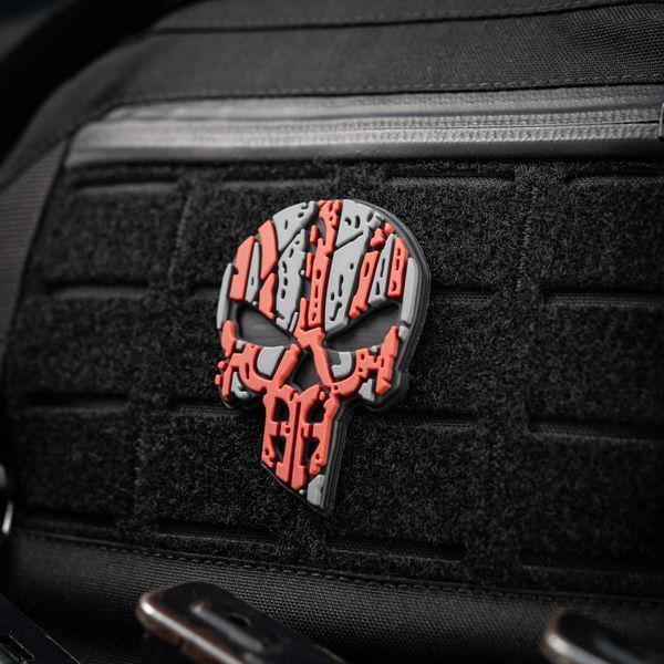 M-Tac нашивка Ukrainian Punisher 3D PVC Red/Black type 2 51155234 фото