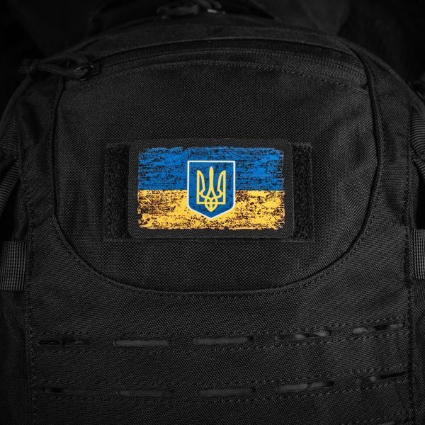 M-Tac нашивка прапор України з гербом вінтаж (80х50 мм) Black 51296002 фото
