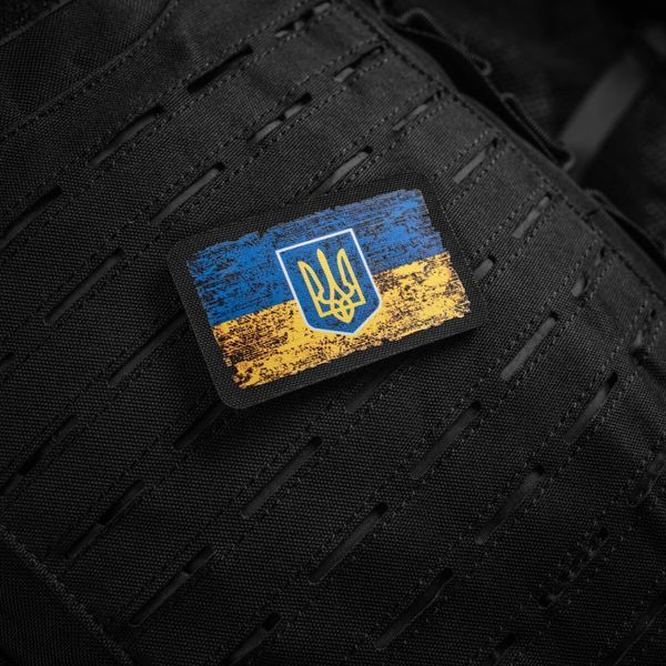 M-Tac нашивка прапор України з гербом вінтаж (80х50 мм) Black 51296002 фото
