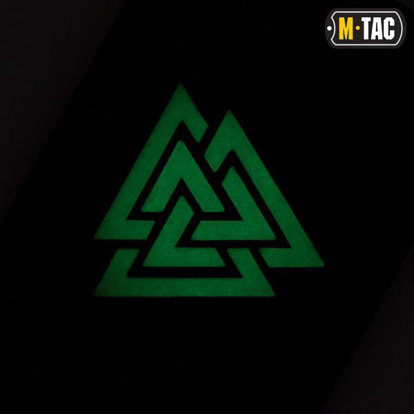 M-Tac нашивка Валькнут горизонтальна Laser Cut Black/GID 51164299 фото