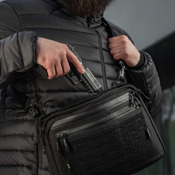 M-Tac сумка Admin Bag Large Elite з липучкою Hex Black 10425002 фото