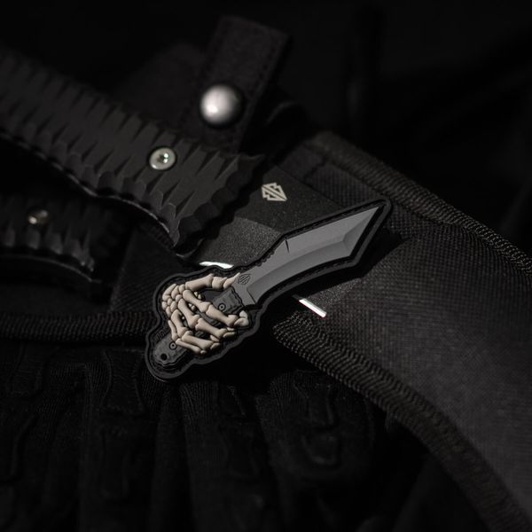 M-Tac нашивка Skeleton Knife PVC Grey 51575011 фото