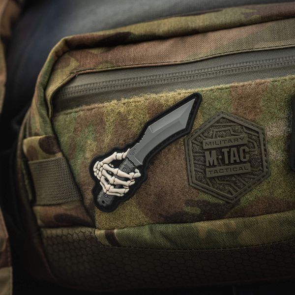 M-Tac нашивка Skeleton Knife PVC Grey 51575011 фото