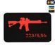 M-Tac нашивка AR-15 .223/5,56 Laser Cut Black/Red 51111233 фото