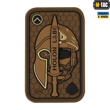 M-Tac нашивка Molon Labe Ace 3D PVC Coyote 51127005 фото