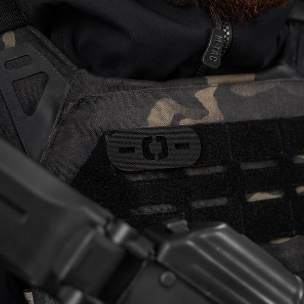 M-Tac нашивка група крові -0- наскрізна Laser Cut Black 58339202 фото