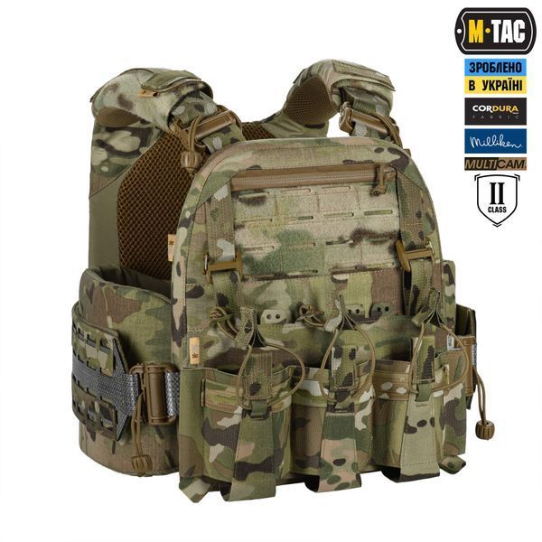 M-Tac плитоноска Cuirass Tiger FAST Elite 2 клас захисту (розмір плити М) Multicam 10468008_XS/S фото