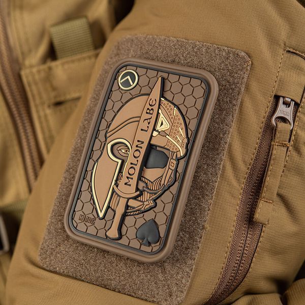 M-Tac нашивка Molon Labe Ace 3D PVC Coyote 51127005 фото
