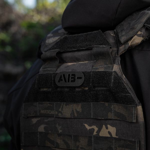 M-Tac нашивка група крові AB- наскрізна Laser Cut Black 58232002 фото