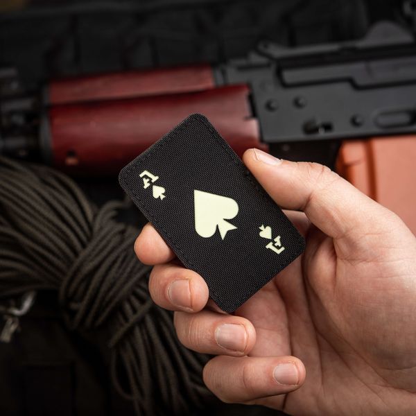 M-Tac нашивка Ace of Spades Laser Cut Black/GID 51109299 фото