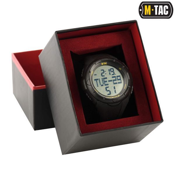 M-Tac годинник тактичний з крокоміром Black 50001002 фото