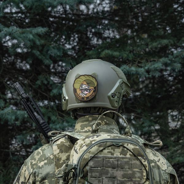 M-Tac нашивка Єнот сіро-рожевий (PVC) 51348364 фото
