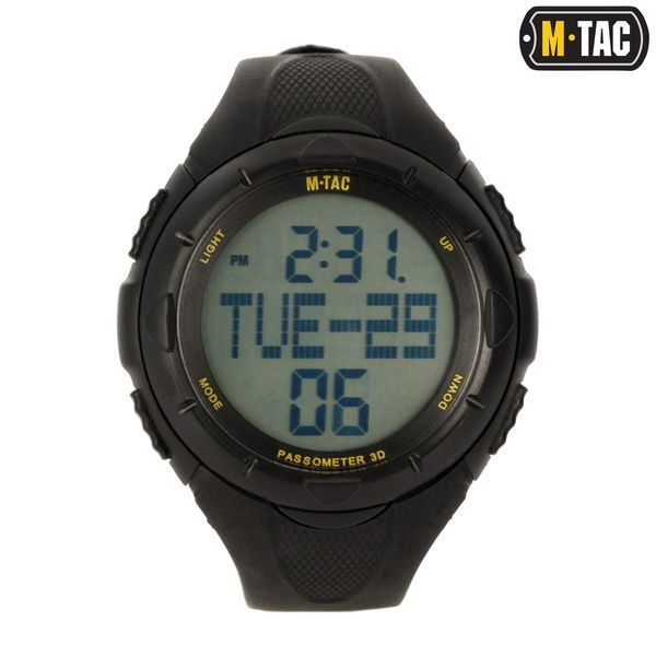M-Tac годинник тактичний з крокоміром Black 50001002 фото