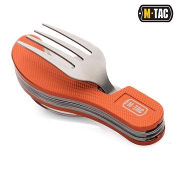 M-Tac столовий набір складний роз'ємний Orange/Steel 60012035 фото