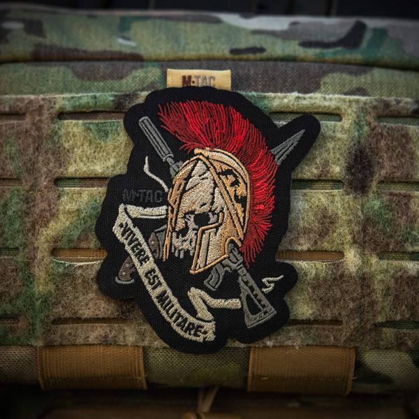 M-Tac нашивка шолом Vivere Est Militare (вишивка) 58341000 фото