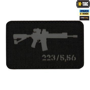 M-Tac нашивка AR-15 .223/5,56 Laser Cut Black/Grey 51111211 фото