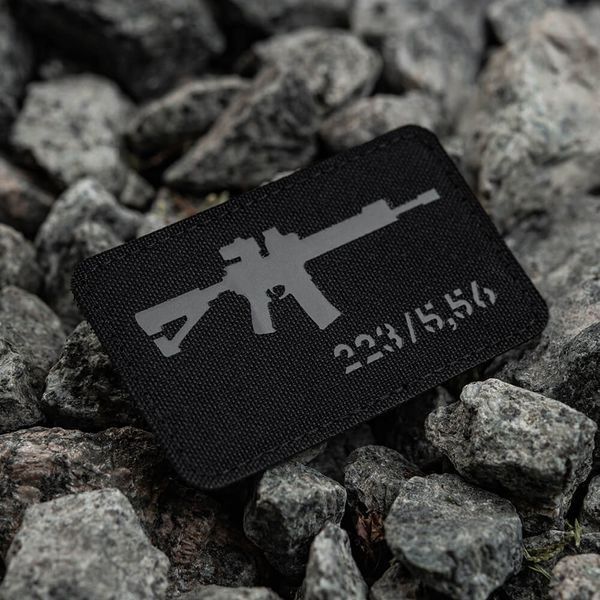 M-Tac нашивка AR-15 .223/5,56 Laser Cut Black/Grey 51111211 фото
