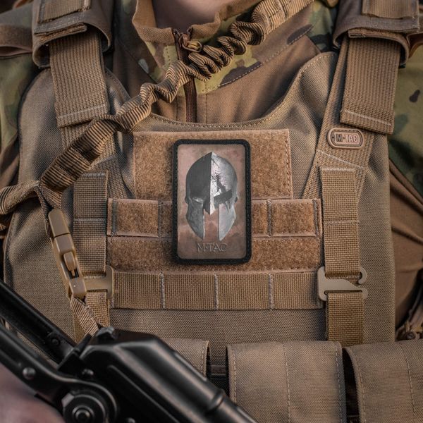 M-Tac нашивка Spartan Helmet Coyote/Black 51102005 фото
