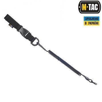 M-Tac шнур страхувальний Medium під карабін з D-кільцем і фастексом чорний 51435402 фото