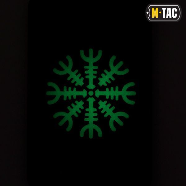 M-Tac нашивка шолом Жаху горизонтальна Laser Cut Black/GID 51222299 фото