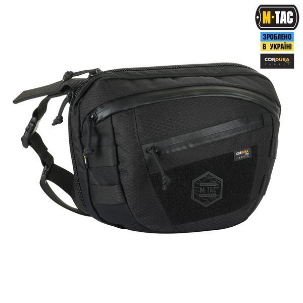 M-Tac сумка Sphaera Hex Hardsling Bag Large з липучкою Elite Black 51422002 фото