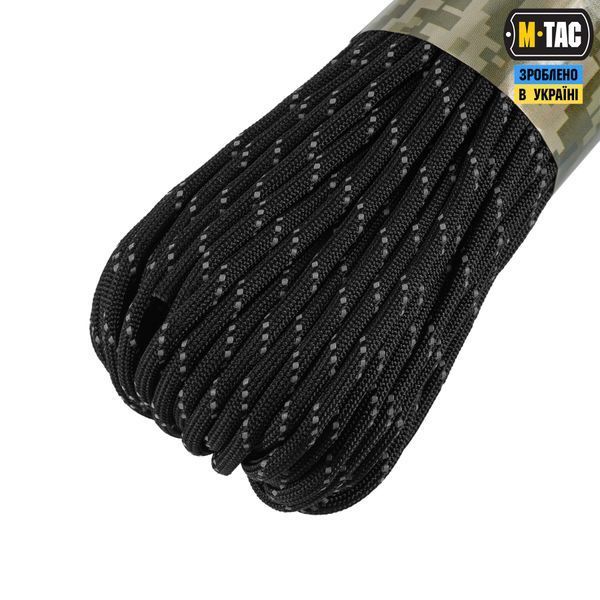 M-Tac паракорд 550 mil-spec 30m Black Reflective 51579299 фото
