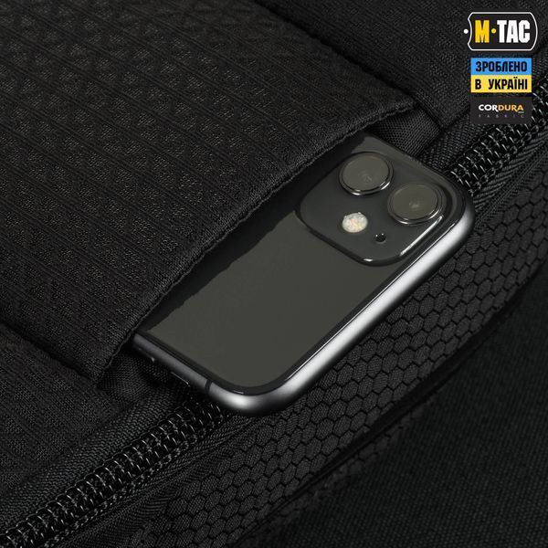 M-Tac сумка Sphaera Hex Hardsling Bag Large з липучкою Elite Black 51422002 фото
