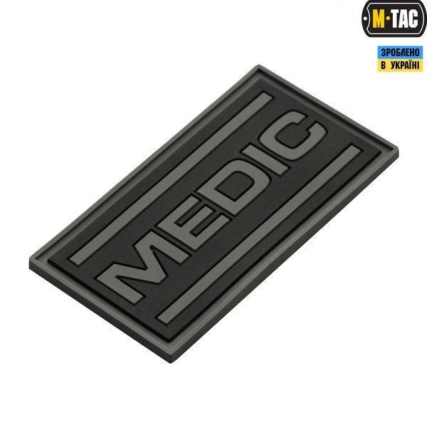 M-Tac нашивка Medic PVC Black/Grey 51125211 фото