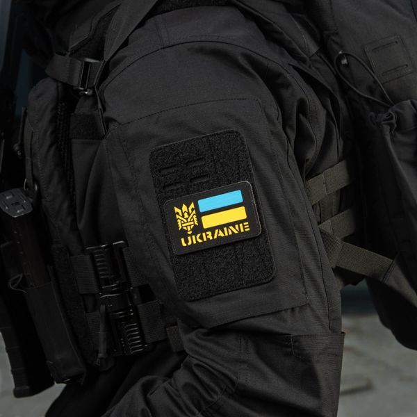 M-Tac нашивка Ukraine (с Тризубом) Laser Cut Black/Yellow/Blue/GID 51497902 фото